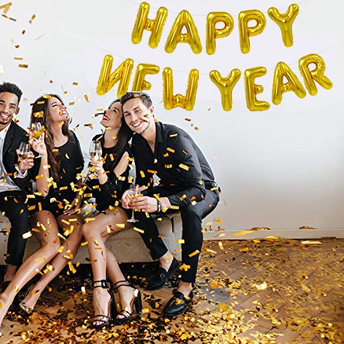 16-Inch Happy New Year Balloons Banner for 2025 Party Decor