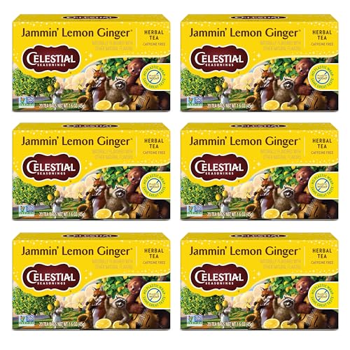 Celestial Seasonings Jammin' Lemon Ginger Herbal Tea - 20 Bags