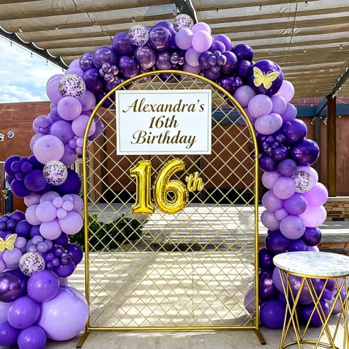 Purple Confetti Balloons Kit - 60pcs 12inch for Parties & Celebrations
