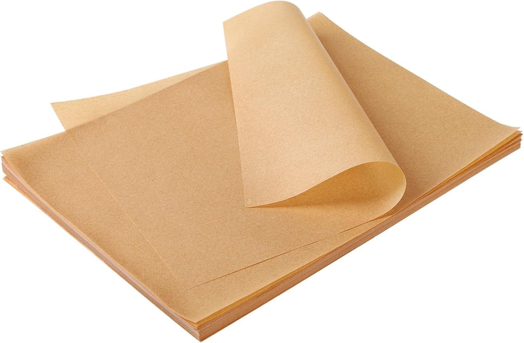 Skiennix Unbleached Parchment Paper Sheets - 200 Pcs Precut Non-Stick 9x13 Inches for Baking & Cooking