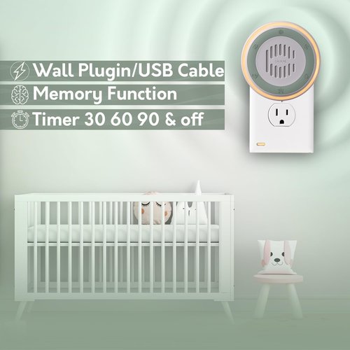Calm Me White Noise Machine - Soothing Sound Therapy for Sleep & Office Privacy | 20 Sounds & Nightlight