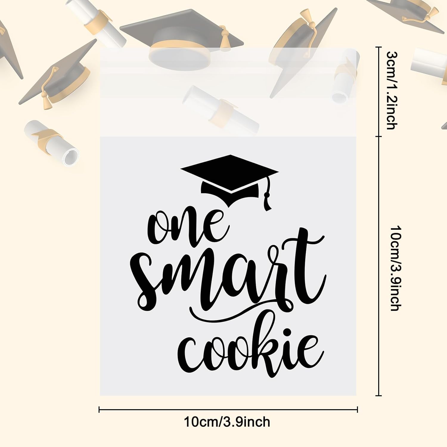 Whaline Graduation Treat Bags - 320Pcs Clear Cellophane Goodie Bags for Cookies & Snacks