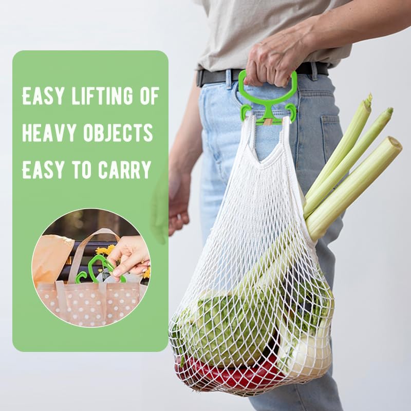 Grocery Bag Carrier - 2 Pack Heavy-Duty Holder with Ergonomic Grip
