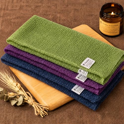 Yiclick Exfoliating Washcloth Set - 3pcs Body Scrubber Towels