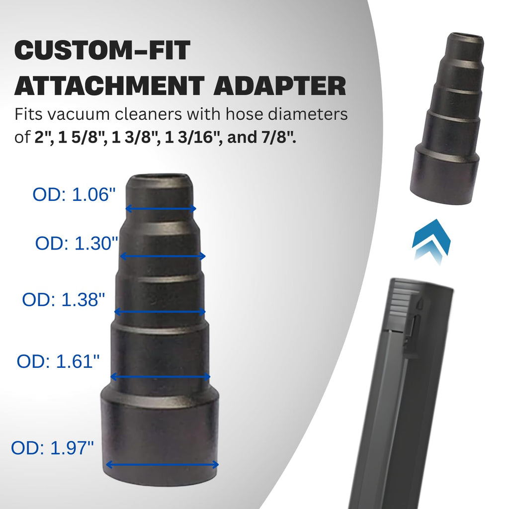Vacuum Attachment Adapter Kit- Vacuum Hose Adapter - Pool Supply 1-1/4" or 1-1/2" Hoses Connector - Hoses Reducer Adapter - Reducer from 35mm/38mm/42mm to 32mm - from 1 3/8 inch to 1 1/4 inch