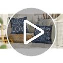 Hello Love Blue Hydrangea Throw Pillow Covers - Set of 4, 18x18