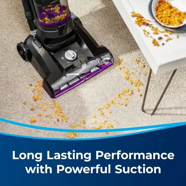 PowerForce Helix Bagless Upright Vacuum - Pet-Friendly, Powerful Suction for Carpet & Hardwood, Lightweight Design, Washable Filters | Purple