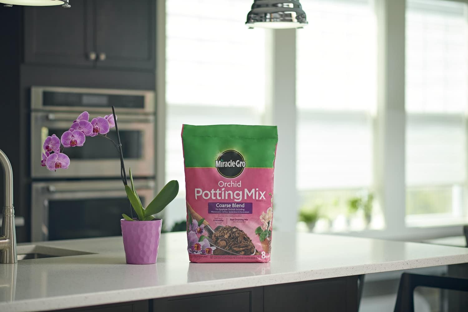 Miracle-Gro Orchid Potting Mix - Coarse Blend for Healthy Growth | 8qt, 2-Pack