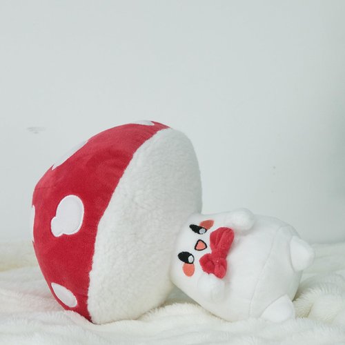 Yulefly 10-Inch Mushroom Pillow - Cute Mushroom Stuffed Plush Decor Unique Throw Pillows, Decorative Plant Pillow for Home Car Gift for Kids Girls Boys