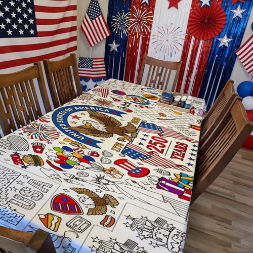 Giant 250 Years Patriotic Coloring Poster - 31x72 Inches