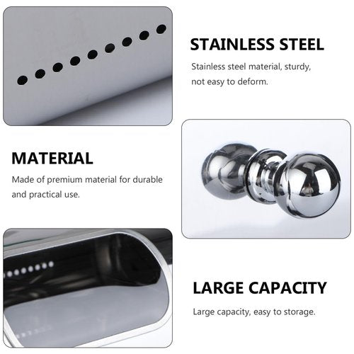 DOITOOL Bread Box for Kitchen Countertop - Stainless Steel Bread Storage Container with Lid - Bread Holder Bread Containers Storage Airtight Loaf for Kitchen Counter, Homemade Bread