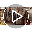 African Tribal Women Pillow Covers 18x18 Inches - Set of 2