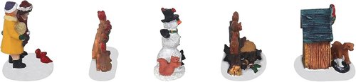 Christmas Village Figurines Set by [Brand Name] - 5-Piece Holiday Decoration for Indoor Displays | Ideal Gift