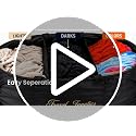 Travel Fanatics 60L Collapsible Laundry Basket with 3 Sorting Dividers