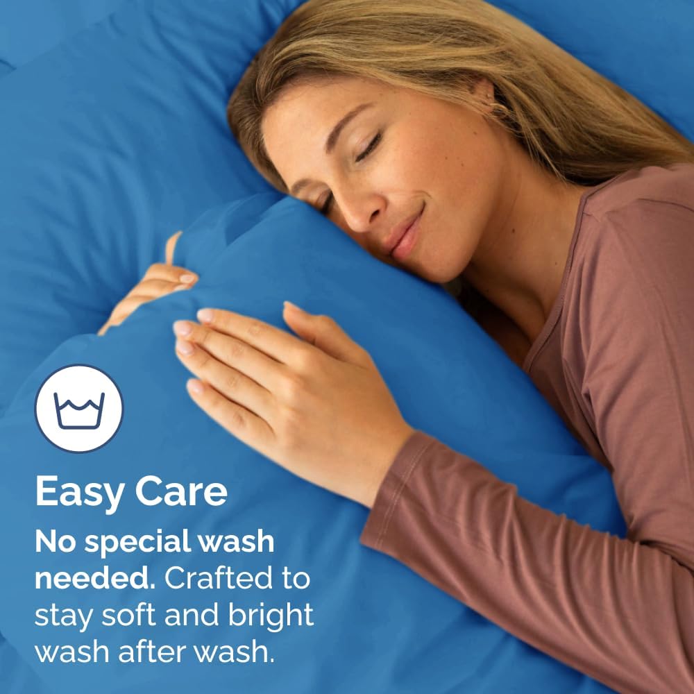 Skiennix Standard Pillow Cases Set of 4 - Ultra Soft Hotel Quality Covers - Machine Washable Royal Blue
