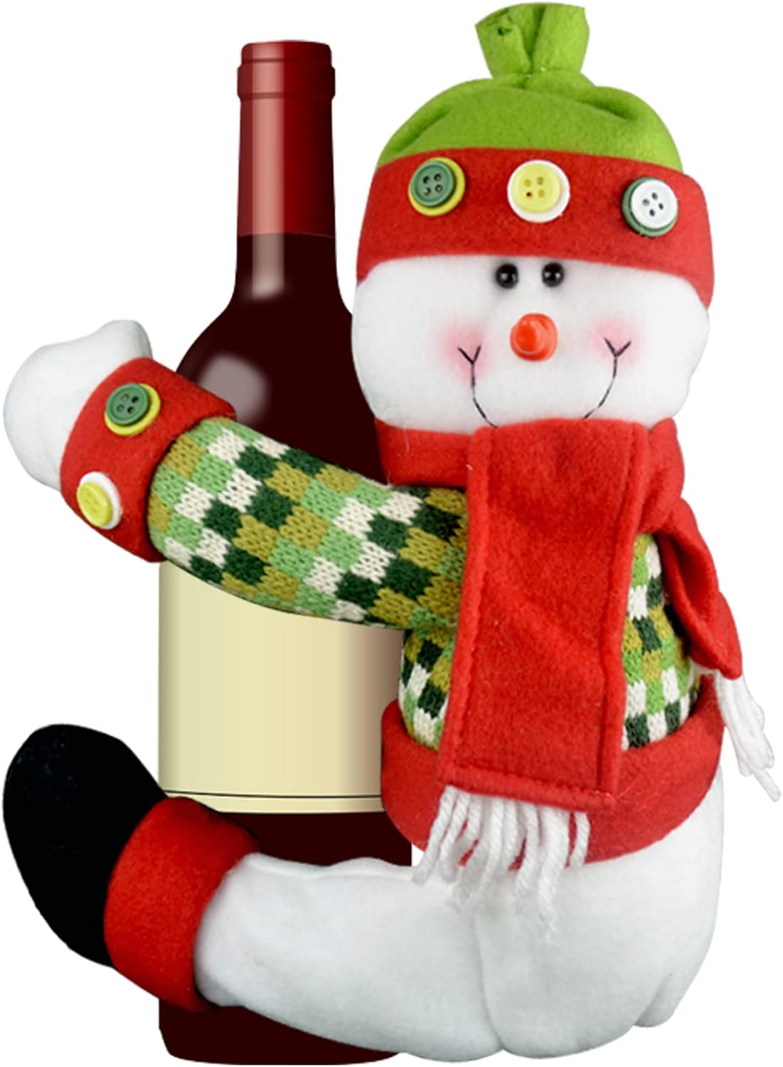 Skiennix Christmas Tree Topper Snowman - Unique Holiday Decor & Versatile Curtain Tie | Red, White, Green