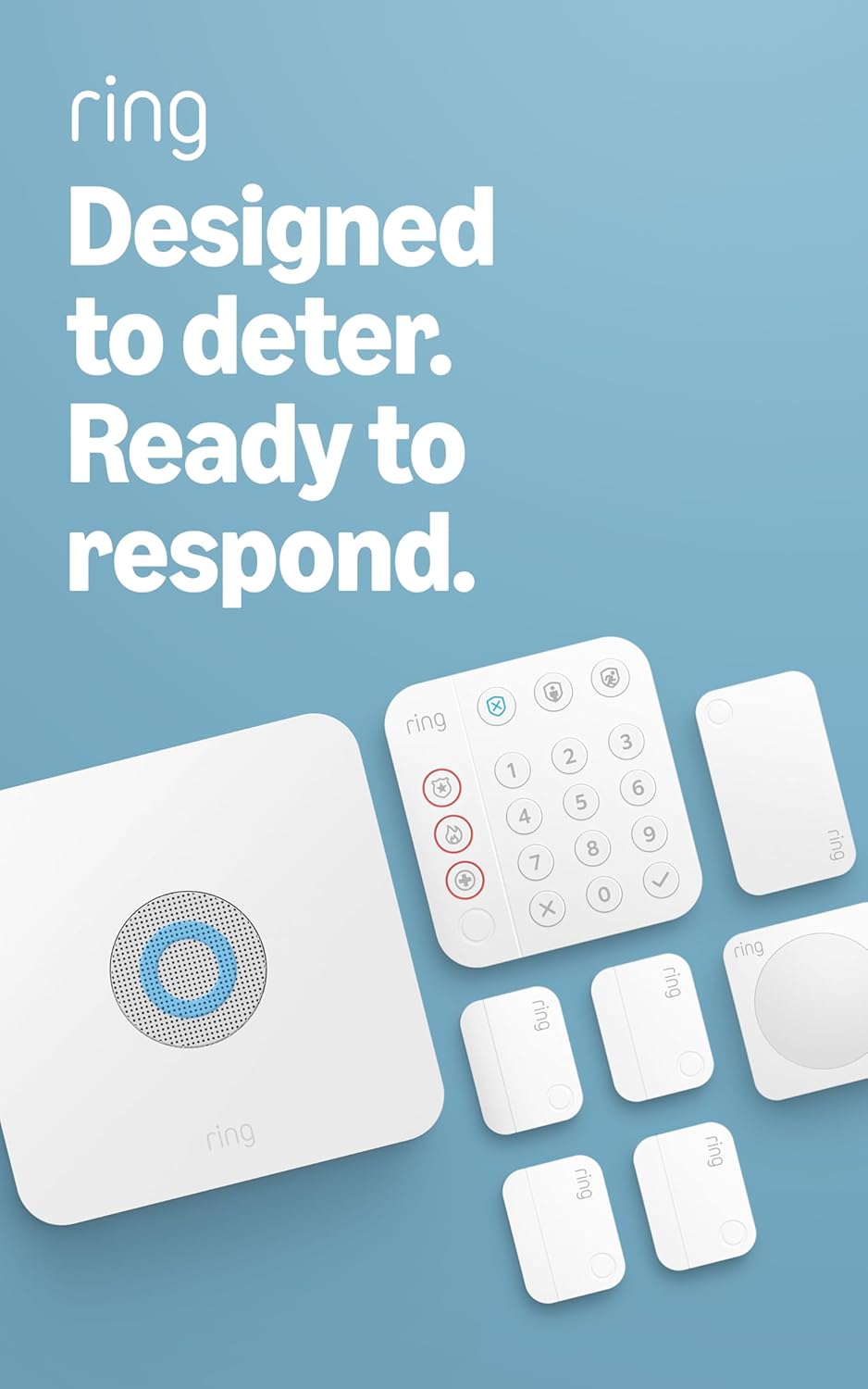 Ring Alarm 8-Piece Security System Kit - Home & Business Protection with 24/7 Monitoring Options