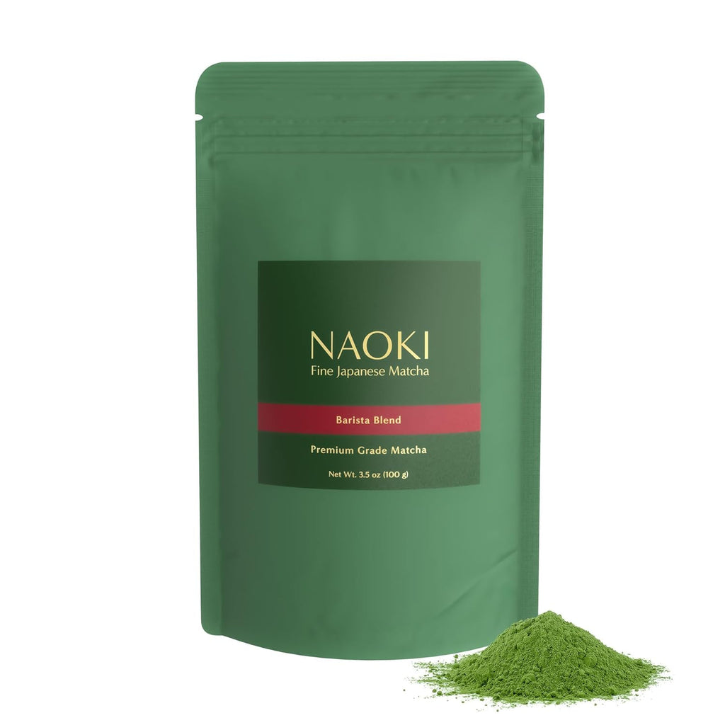 Naoki Matcha Barista Blend - Premium Grade Japanese First Harvest Green Tea Powder (100g / 3.5oz)
