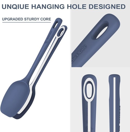 ChefAide Silicone Spatula Set - 5 Pieces with Ergonomic Grip & Heat Resistance Up to 600°F