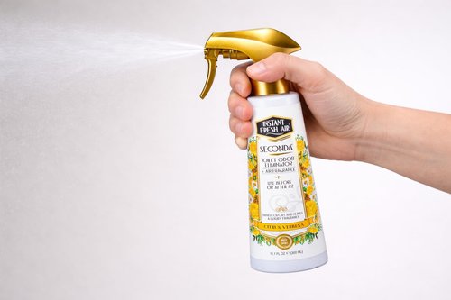 Instant Fresh Air Seconda Premium Toilet Spray - Bathroom Air Freshener & Toilet Bowl Odor Eliminator - For Home, Business, School - Bathroom Deodorizer - Long Lasting Citrus Fragrance - 10.1 fl oz.