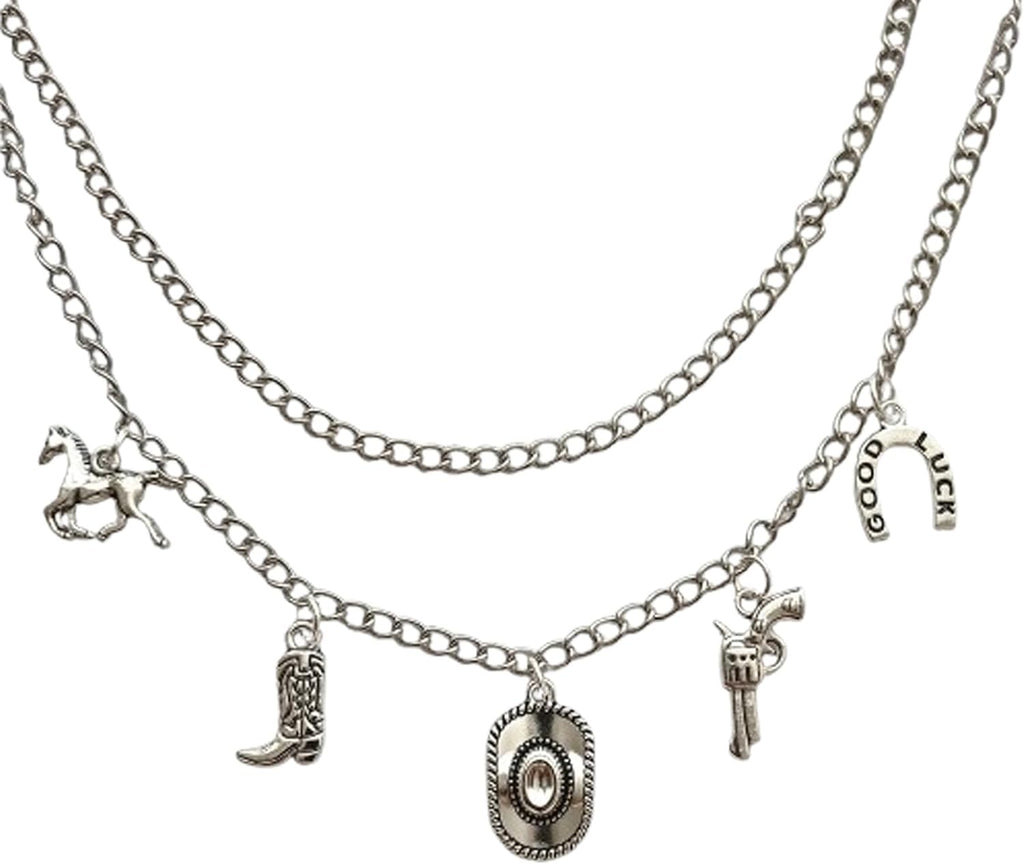 Skiennix Cowboy Hat & Boot Charm Pant Chain - Stylish Punk Accessory for Men & Women | Hip Hop Trouser Chain