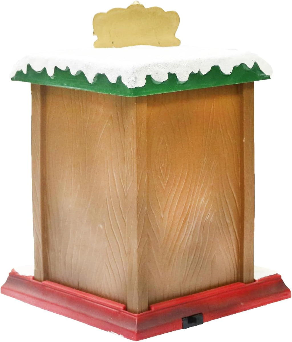 Moments In Time Lighted Santa’s Christmas Village Shop - LED Lights & Music | 8.8” Holiday Decoration