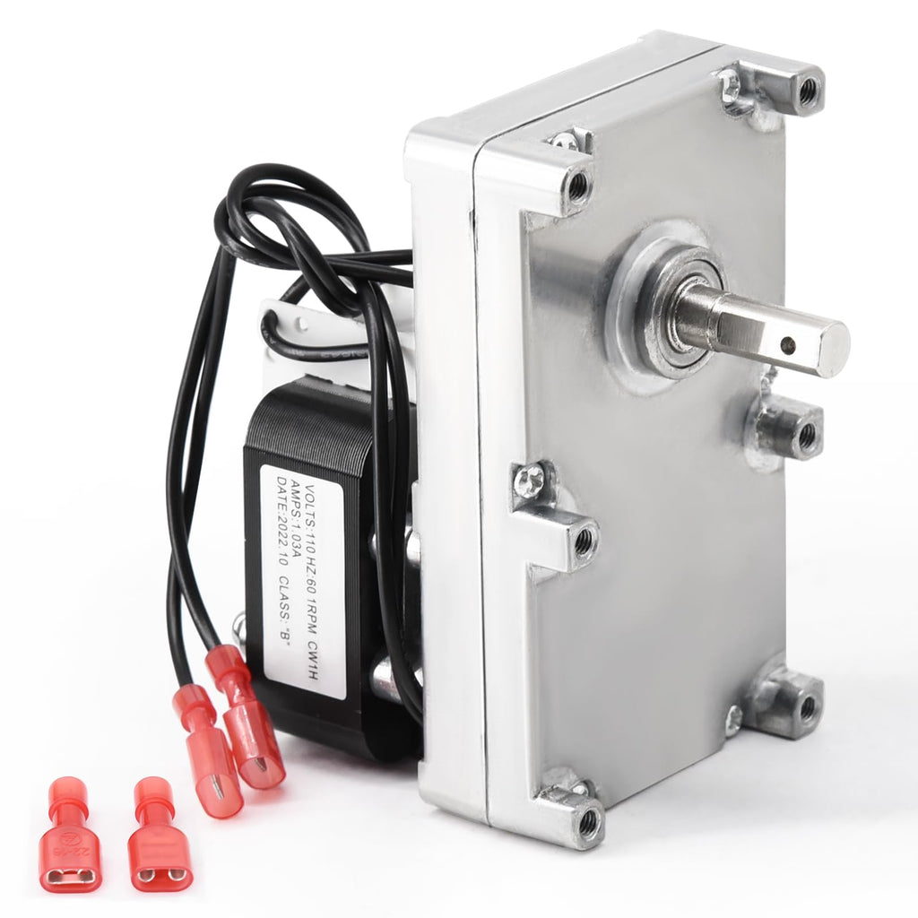 Replacement Auger Motor for Napoleon NPS45, NPS40, NPI45, NPS 45, NPI40, Timberwolf TPS35, TPI35 Pellet Stoves, NPAM Auger Motor for Napoleon Pellet Stove W435-0009 W435-0048 1RPM Clockwise W/Hole