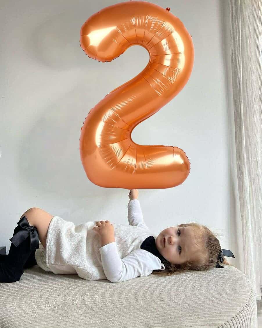 Orange 5 Balloon - 40 Inch Number Balloon for 5th Birthday Party Decorations