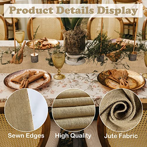 12 x 72 Inch Jute Table Runner - Rustic Burlap Wedding & Farmhouse Decor