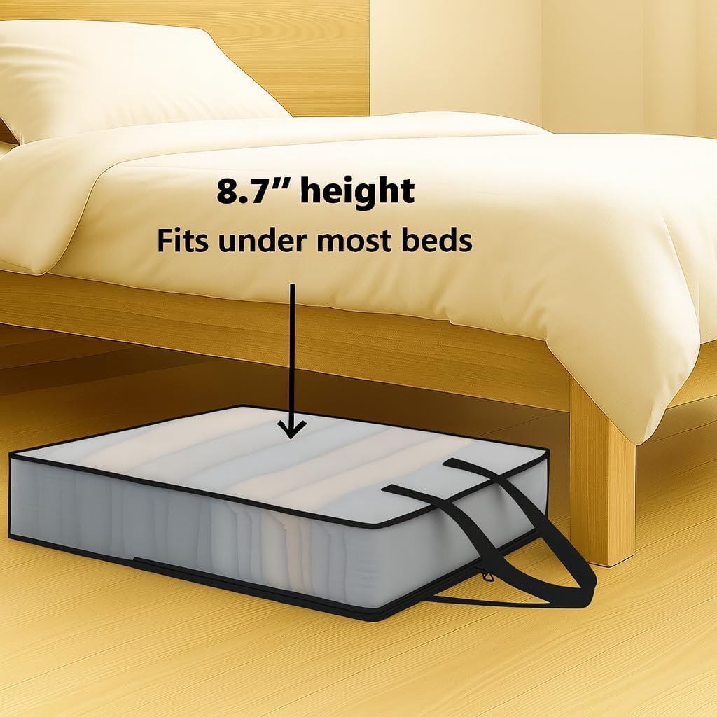Clear Storage Bags by [Brand Name] - 2 Pack Zippered Blanket Bags for Closet & Underbed Organization