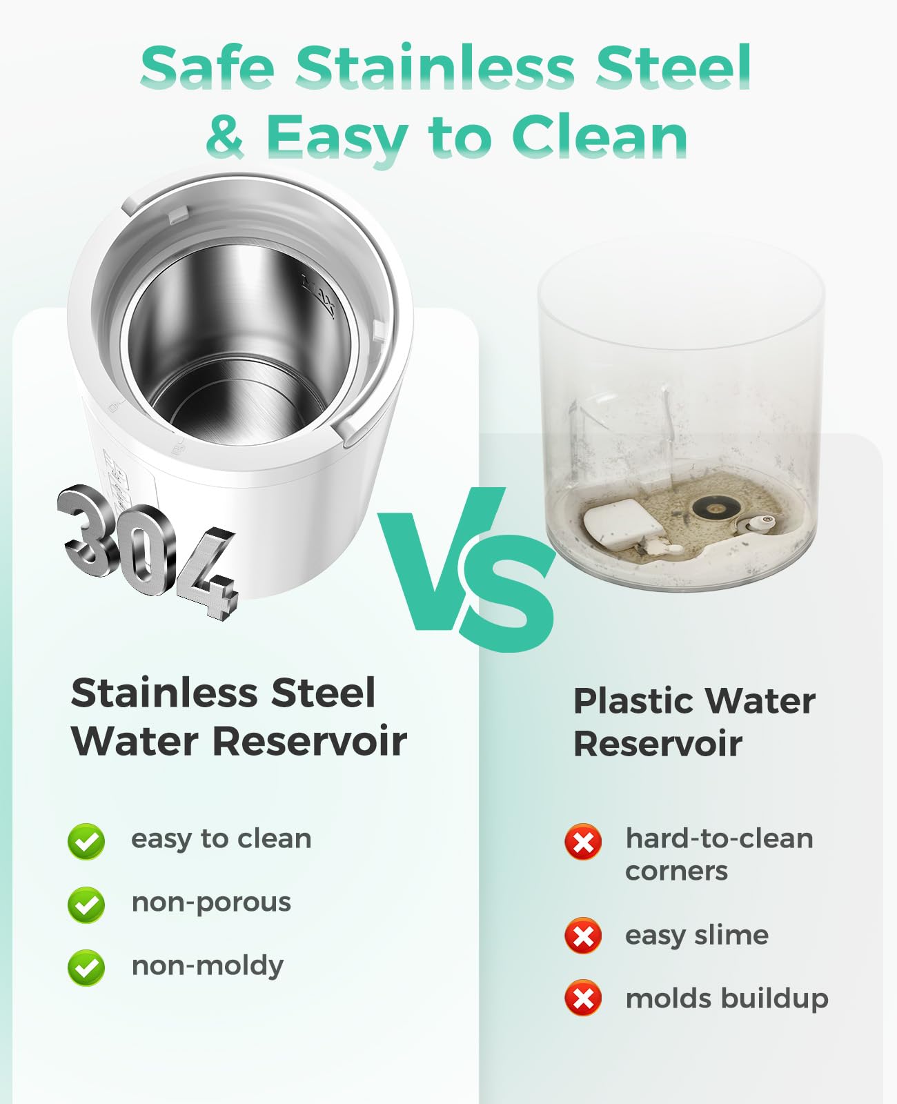 3L Stainless Steel Humidifier for Bedroom, Warm Mist Humidifiers Easy Clean, Steam Humidifier for Living Room, Whisper-Quiet and Filterless, with Sleep Mode and Timer, Auto-off Setting
