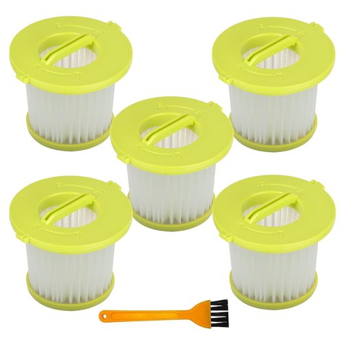 5 Pack HEPA Filters Replacement for Ryobi 18V ONE+ Hand Vacuum Models PCL700 PCL704 PCL705 Series, Compare to Part # A32F05N, A32HF00, HAHV33,BH57400V