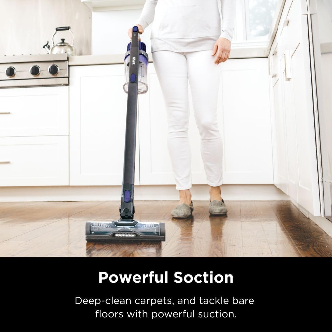 Shark Rocket Cordless Stick Vacuum - Lightweight 7.5 lbs | Blue Iris (Renewed)