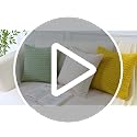 OTOSTAR Corduroy Throw Pillow Cover 22x22 Inch, Boho Striped Cushion Case