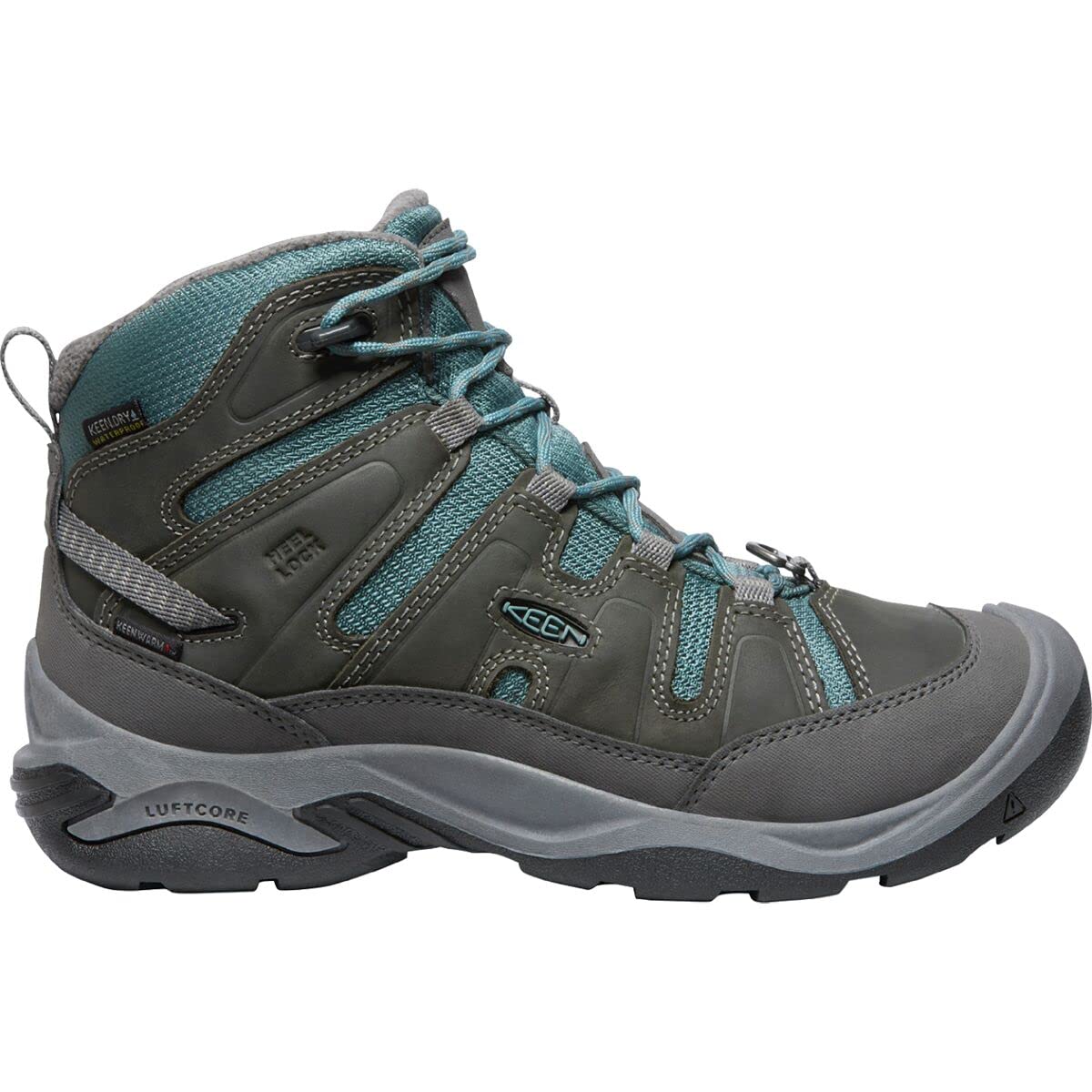 KEEN Women’s Circadia Mid Height Polar Hiking Boots, Steel Grey/North Atlantic, 9.5 Medium US
