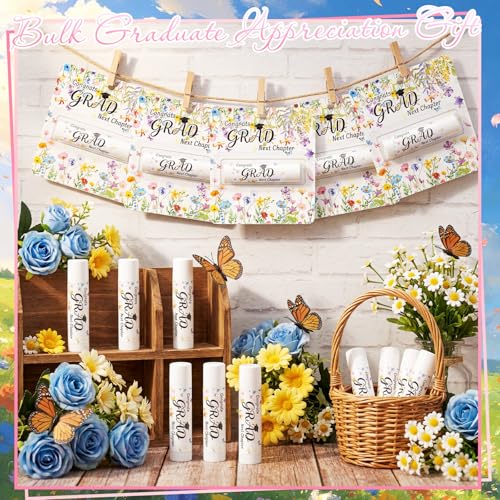 12 Pack Graduation Lip Balm Party Favors Class of 2026 Honey Flavor