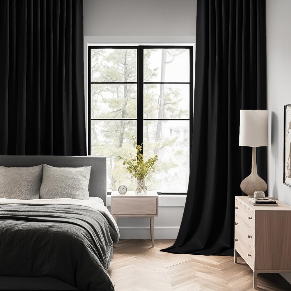 MIULEE Blackout Curtains - 96 Inch Long Thermal Insulated Drapes for Living Room & Bedroom