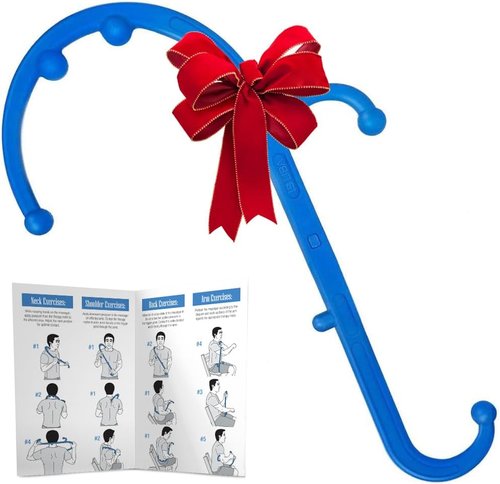 LiBa Back and Neck Massager - Handheld Trigger Point Therapy for Pain Relief | Blue Color Gift for All