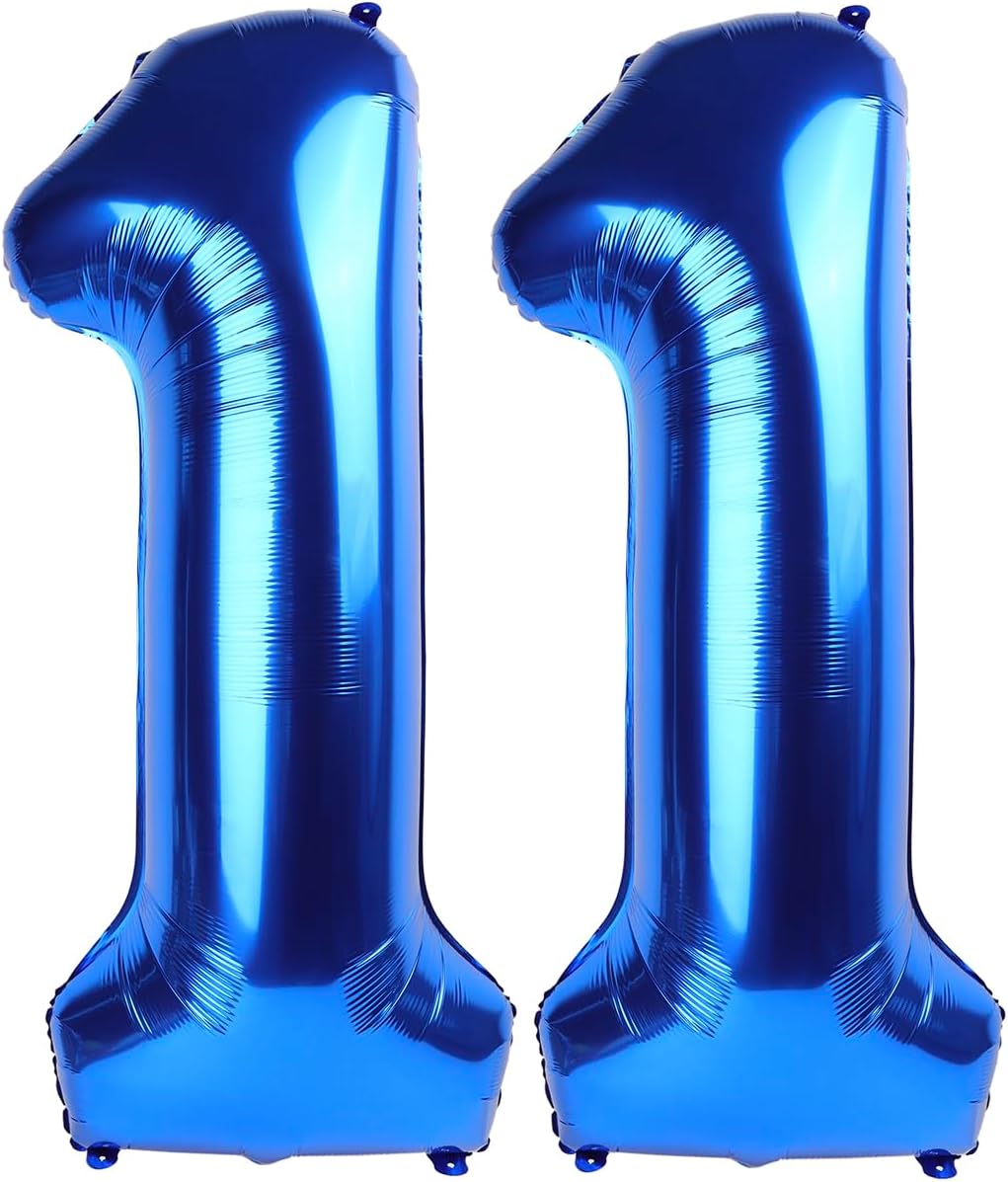 Number 11 Balloon by Navy Blue - 40 Inch Birthday Decoration for 11th Year Celebration