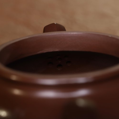 SILINE Zisha Teapot, Chinese Yixing Clay Handmade Tea Pot 11 Oz, Infuse Brew Kung Fu Loose Leaf Tea Maker (SanzuMeihua,Purple Clay)