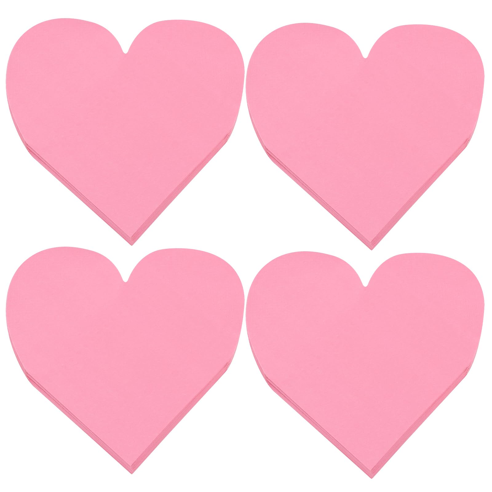FOIMAS 100pcs Valentine Heart Paper Napkin,Disposable Pink Heart Cocktail Napkins for Anniversary Valentine's Day Party Wedding Birthday Table Decoration Supply