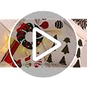 Christmas Throw Pillow Covers 18x18 Set of 2 - Garland with Bow Design
