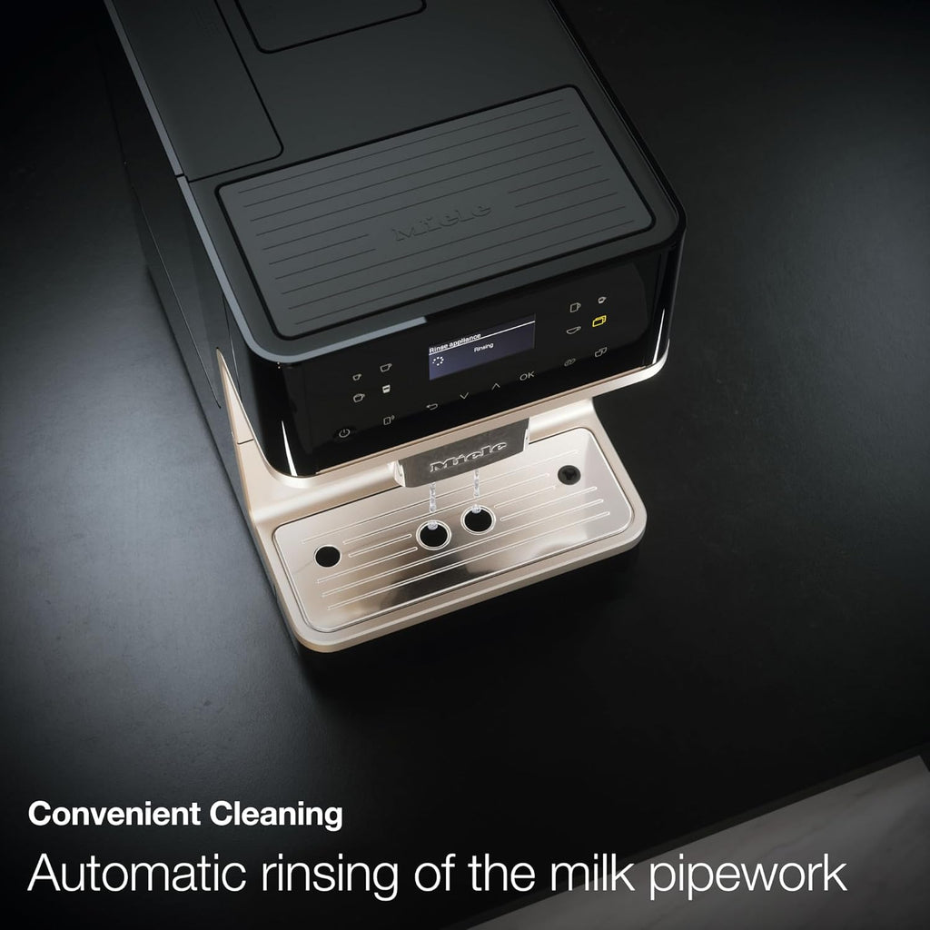 Miele CM 6360 MilkPerfection Automatic Coffee Machine - OneTouch for Two, WiFi-Enabled, Obsidian Black