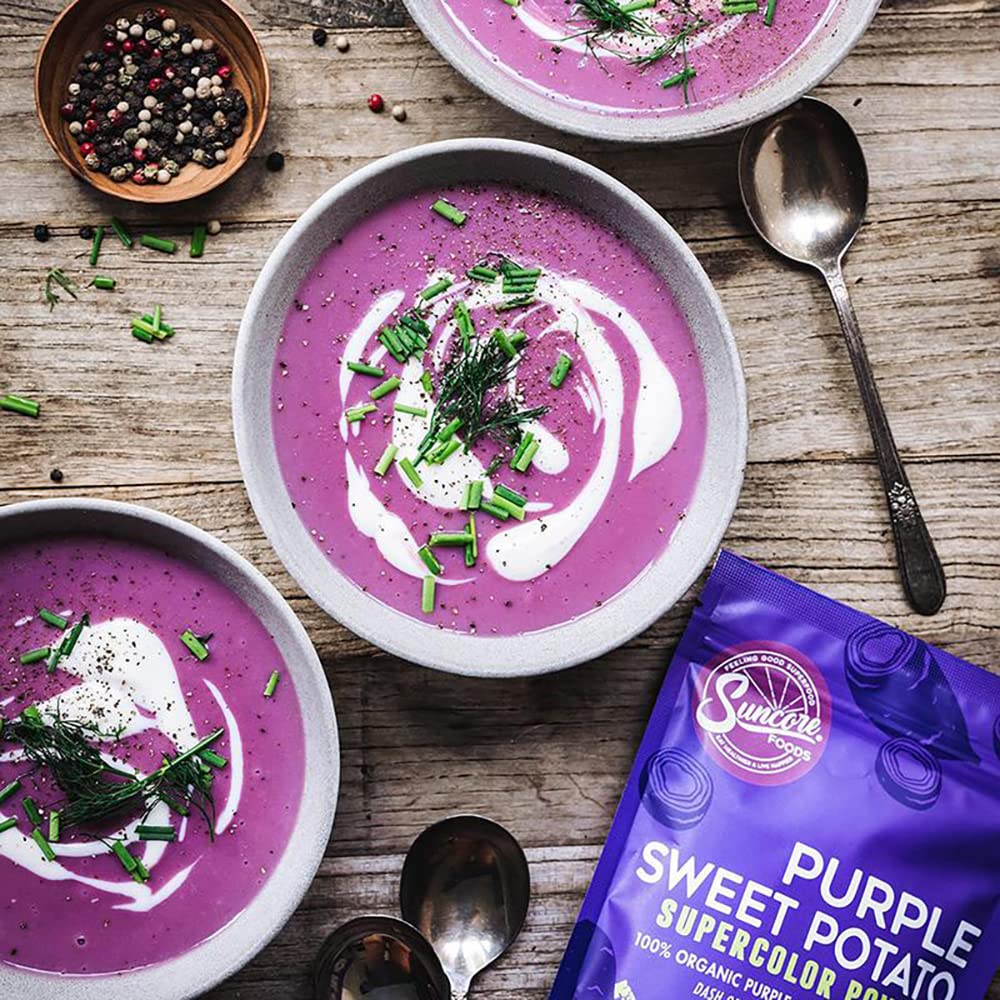 Suncore Foods Purple Sweet Potato Powder, Purple Food Coloring Powder, Gluten-Free, Non-GMO, 16oz, 1 Pack