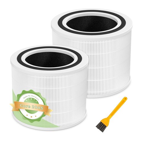 Core 200S Replacement Filter for LEVOIT Core 200S Smart WiFi Air Puri-Fier, 3-in-1 True HEPA Activated Carbon Pre-Filter, Core 200S-RF, Core 200S-P 2 Pack