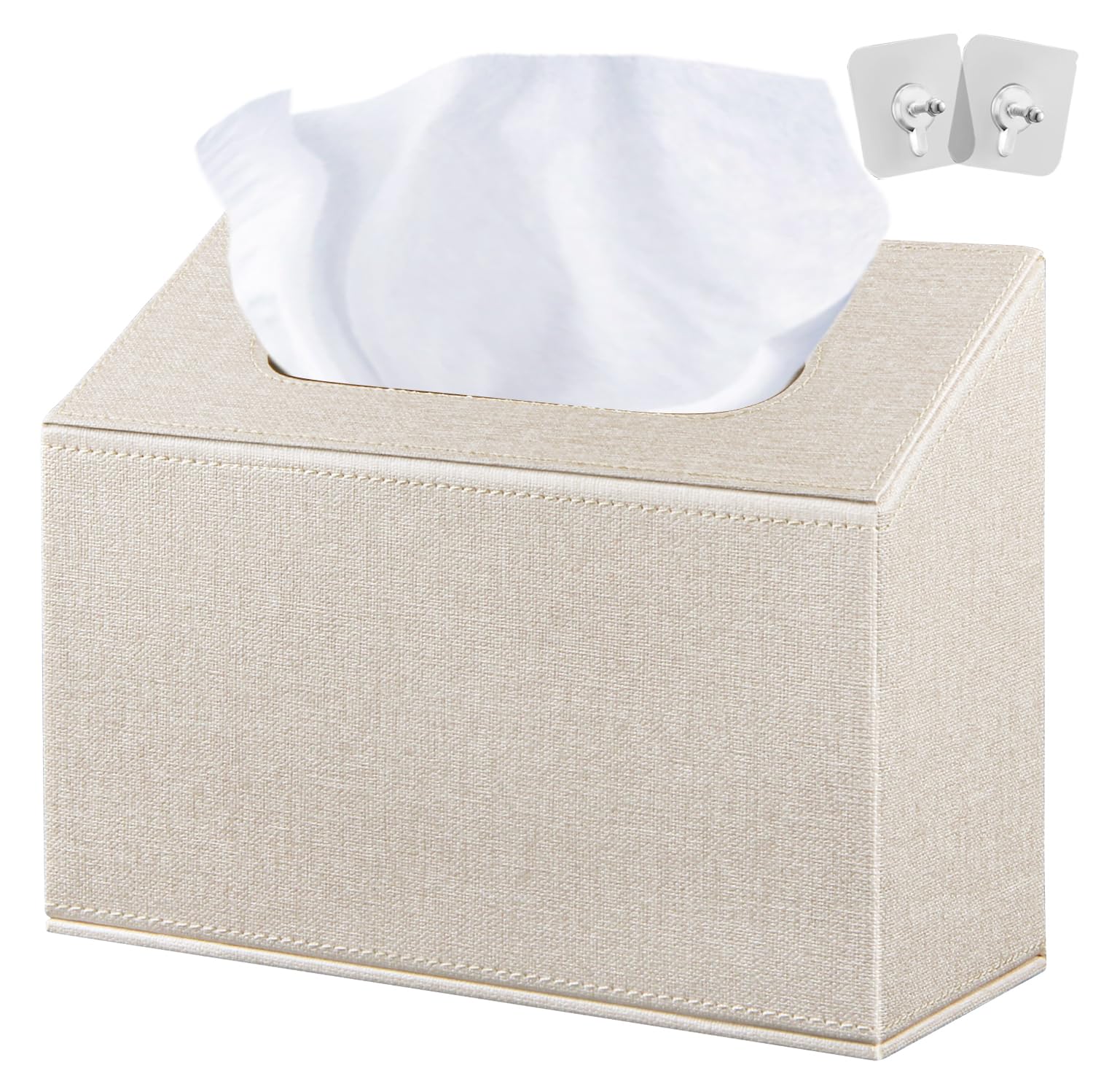 Hand Towels Box Cover Holder,PU Leather Hand Towel Case Compatible with Kleenex Disposable Paper Hand Towels