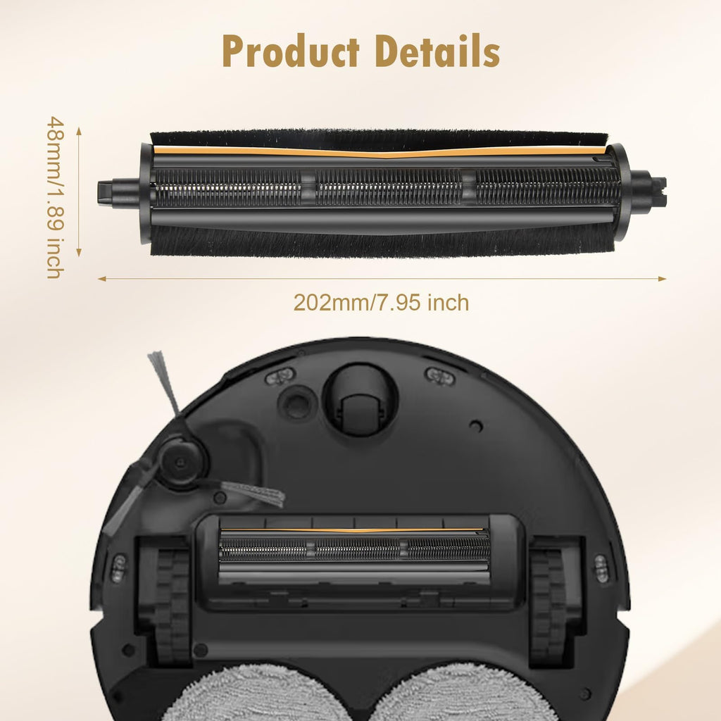 Ndoge TriCut Brush Replacement for Dreame X40 Ultra, L20 Ultra, L10s Ultra, L10s Pro Ultra, L10s Ultra Gen 2, L30 Ultra, L40 Ultra, X30 Ultra, X40 Master Robotic Vacuum, Anti-Tangle Brush Accessories