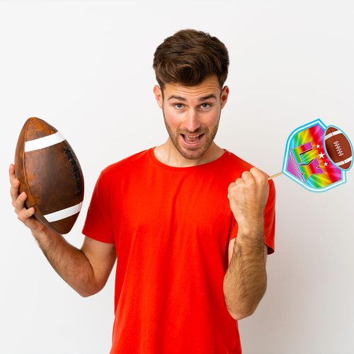 Super Football Decorations Photo Booth Props, Super Football Party Supplies Photo Props, Superbowl Party Decorations 2026 Sports Theme Photobooth Prop