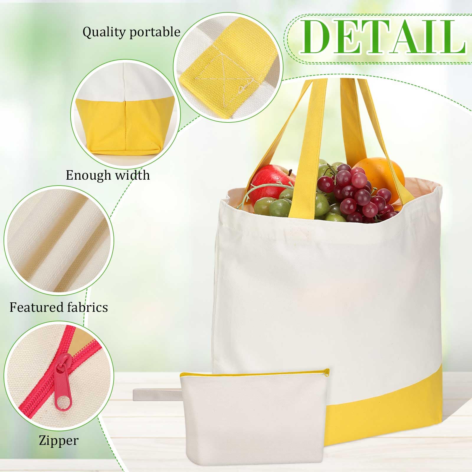 Sanwuta 24 Pcs Canvas Tote Bags Bulk 18.5" Cotton Cosmetic Bags Reusable Shopping Tote with Handles(Multicolor)
