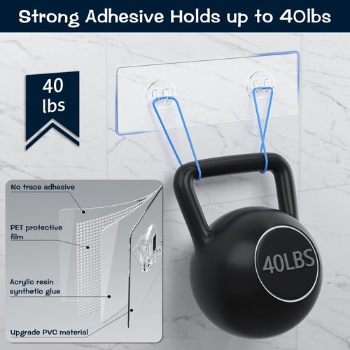 AKTECKE Shower Caddy - Durable Adhesive Strip Replacement (4-Pack) for Easy Organization